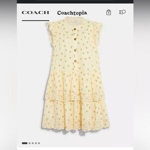 ✨✨ SOLD ✨✨Coach yellow cotton broderie NWT 2/4/6 cotton pockets